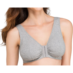 Leading Lady Meryl Front-Close Wire-Free Bra - Heather Grey