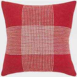 Rizzy Home Woven Complete Decoration Pillows White, Red (50.8x50.8cm)