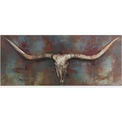 Empire Art Direct Long Horn Metal Wall Art Wall Decor 48x20"