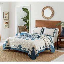 Tommy Bahama Aloha Pineapple Quilts Blue (228.6x228.6)