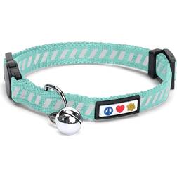 Pawtitas Reflective Traffic Safety Buckle Removable Bell Cat Collar