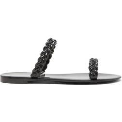 Stuart Weitzman BRAIDA SAWYER JELLY SANDAL, SS22 Collection, BLACK, RUBBER