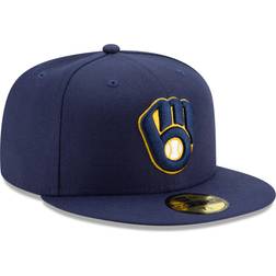 New Era Milwaukee Brewers Home Authentic Collection On-Field 59Fifty Fitted Hat Men - Navy