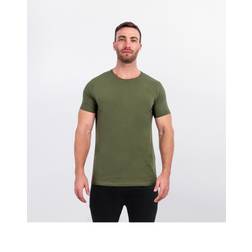 Økologisk t-shirt, fitted, herre, army green