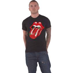 Rolling Stones Men Christmas Tongue Slim Fit T-shirt