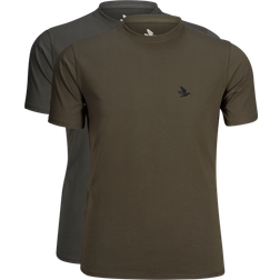 Seeland Outdoor 2-pak T-shirt, Raven/Pine