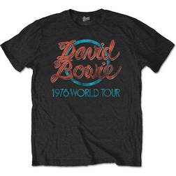 Rockoff Trade Men's David Bowie 1978 World Tour T-Shirt, (Black) (Manufacturer Size:Small)