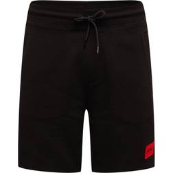 HUGO BOSS Diz222 Logo Label Cotton Terry Shorts - Black