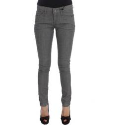 Costume National Beige Cotton Stretch Slim Fit Jeans - Women