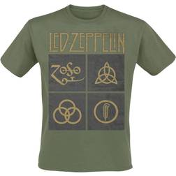 Led Zeppelin Symbols T-shirt Herr oliv