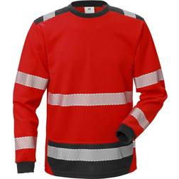 Fristads Fristads Hi-Vis langærmet T-shirt kl 7724 THV Advarselsrød/Sort