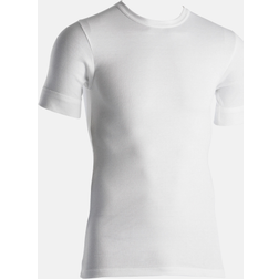 Dovre Rib T-Shirt Wit Katoen - Heren