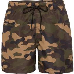 Urban Classics Badshorts oliv ljusbrun kastanjebrun
