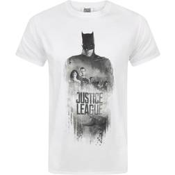 Justice League Mens Character Line Up T-Shirt (White)