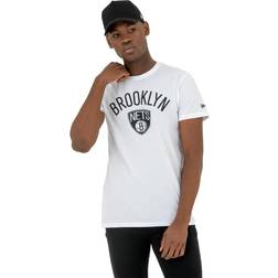 New Era Team Logo Brooklyn Nets Manga Corta - White