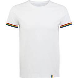 Sol's Heren Regenboog T-Shirt - Zwart/Multikleurig