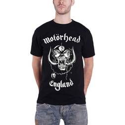 Motorhead Men's England Regular Fit Round Collar Short Sleeve T-Shirt, Black