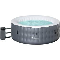 OutSunny Inflatable Hot Tub Bubble Spa Pool with Cover