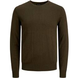 Jack & Jones JJEEMIL stickad pullover, Olive Night Melange