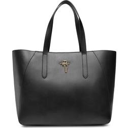 Tommy Hilfiger Chain Logo Tote BLACK One Size