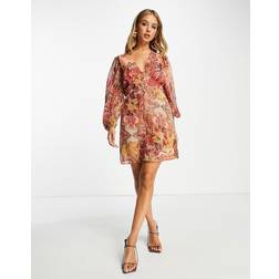River Island Abito - Camoscio/Pesca/Bordeaux/Rosso Arancione