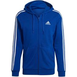 adidas Essentials French Terry 3-Stripes Full-Zip hættetrøje Legend Ink