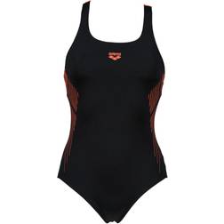 Arena Womens Streak Pro Back Swimsuit - Black/Floreale