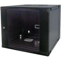 IC Intracom Intellinet Network Cabinet, Wall Mount (Double Section Hinged Swing Out) 15U, 450mm Depth, Black, Flatpack, Max 30kg, Swings out for access to back of cabinet when installed on wall, 19, Parts for wall installation not included, Three Year Warranty