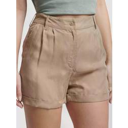 Superdry Cupro-Shorts - Kaki