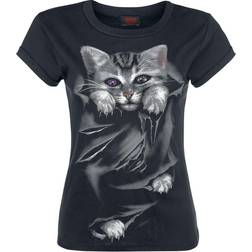 Spiral T-Shirt Gothic di - Bright Eyes - Donna - Nero