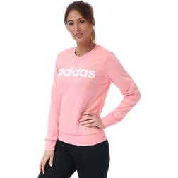 adidas Essentials Linear Crewneck Shirt - Purple Tint/White