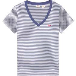 Levi's Damen Perfect V-Neck T-Shirt - Annalise Stripe Honey