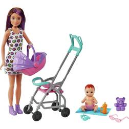 Barbie Skipper Babysitters Inc Doll & Stroller GXT34