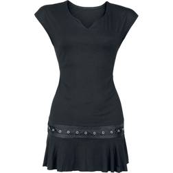 Spiral Gothic Rock Girl-Longshirt - Schwarz