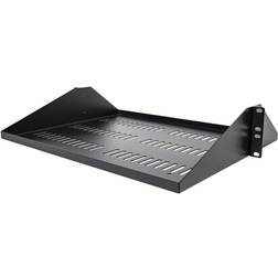 StarTech StarTech.com 2U Vented Server Rack Shelf, Center Mount 14in Deep Fixed Cantilever Tray, Rackmount Shelf for 19 AV/Data/Network Equipment w/ Cage Nuts & Screws, 200lbs Weight Capacity 2U Network Rack Shelf Rackhylde sort 2U 19