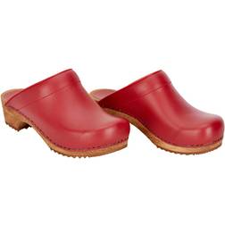 Sanita Wood-Lotte Open Clog - Red