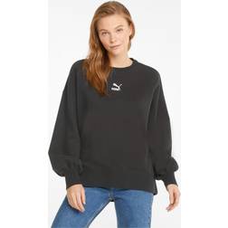 Puma Classics Oversized Crew Fl Female Hoodies & Sweatshirts Negro