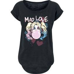 Batman T-Shirt Manches Courtes De Harley Quinn - Mad Love - Noir/Rouge