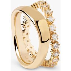 Pdpaola Motion Ring - Gold/Transparent