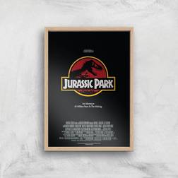 Universal Studios Jurassic Park Giclee Print A4 Wooden Frame Framed Art