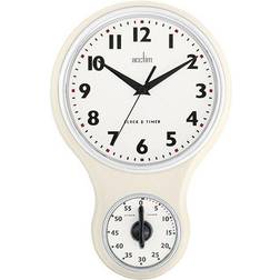 Acctim Kitchen Time Wall Cream Wall Clock