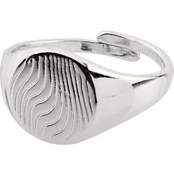 Pilgrim Love Signet Ring - Silver