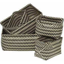 Premier Black/White Woven Storage Basket