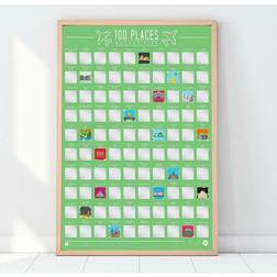 Gift Republic 100 Places Scratch Off Poster