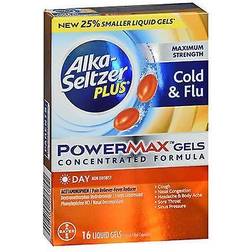 Alka-Seltzer Plus Maximum Strength 16-Count Powermax Cold & Flu Liquid Gels 16 Ct