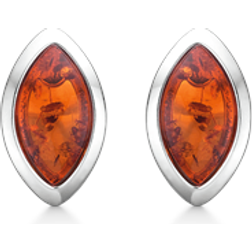 Støvring Design Ear Stud - Silver/Amber