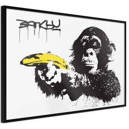 Artgeist Banana Gun In Black Poster 30x20cm