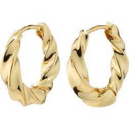 Pilgrim Taffy Small Swirl Hoop Earrings - Gold