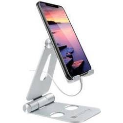 Techly Adjustable and Foldable Smartphone Tablet Holder for Desk