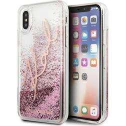 Karl Lagerfeld KLHCPXTRKSRG iPhone X/Xs rózowo-zloty/rose gold Glitter Signature